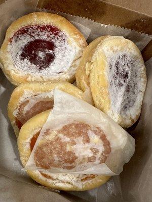 Raspberry & apricot kolaches!