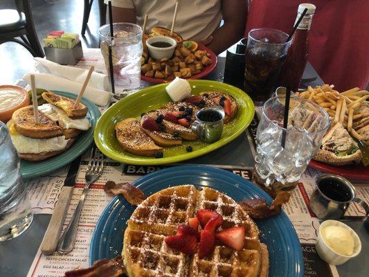 Bacon Waffle, French Toast, Club Sandwich, French Toast Sandwich(s)