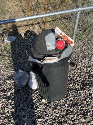 Truck parking trash can's! And that's just one, every other one looks the same! SMH