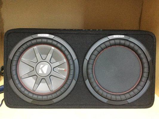 12" Kicker slimline Reflex box with Comp RT sub!