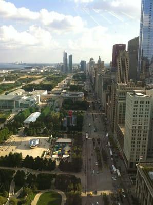 View of Millennium Park from the pool/gym