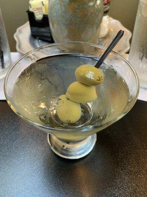 Crisp vodka martini