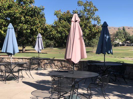 Patio overlooking the golf course