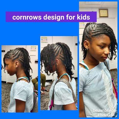 Kids cornrows design