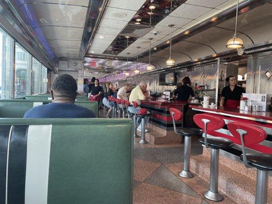 Main seating area with bar seating.