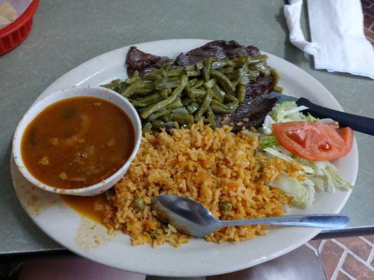 Carne asada from the "Jalisco favorites" section of the menu. (Tortillas not pictured.)