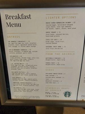 Breakfast Menu