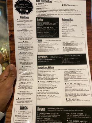 The other side of the menu