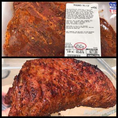 Cooked this tri tip perfectly, but it was god awful. The rub is so salty, so unappetizing. I'm sad a cow had to die for this!