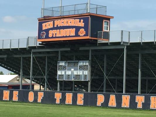 Stadium signage at Oswego High School