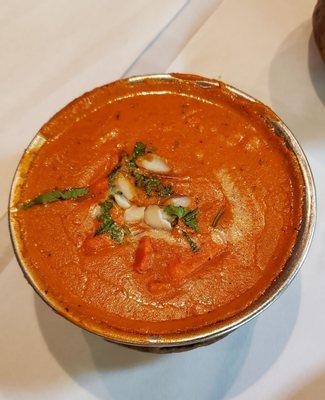 Excellent food and service, atmosphere very relaxing, staff was super attentive and friendly, butter chicken was delicious.