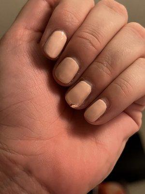 Awful basic manicure.