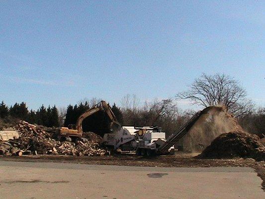 Wood recycling facility