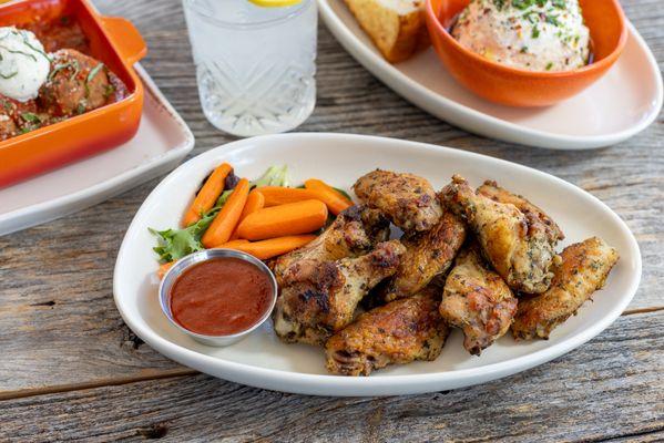 Baked Italian Seasoned Wings appetizer