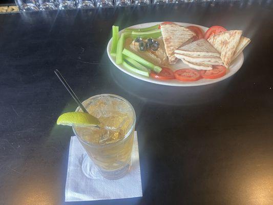 Whiskey And The Hummus Plate