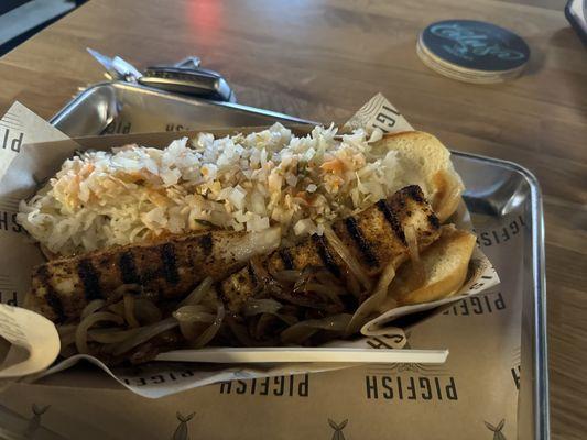 Cobia hot dog