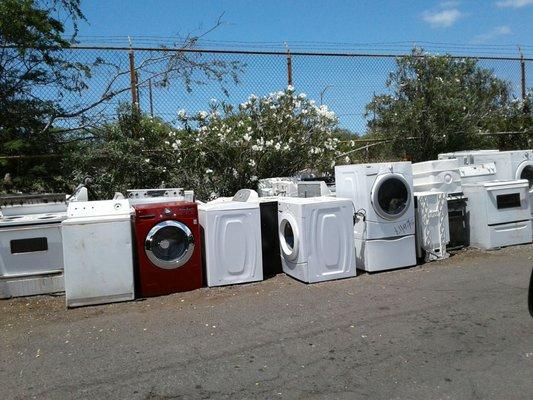 Washing machines come here to rest.