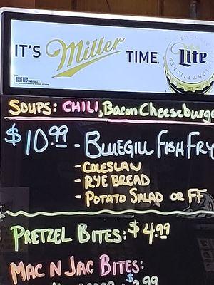 Every Friday Blue Gill Fish Fry Only $10.99