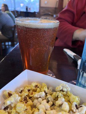 Free popcorn & tap 16oz Deschutes ($6.25)