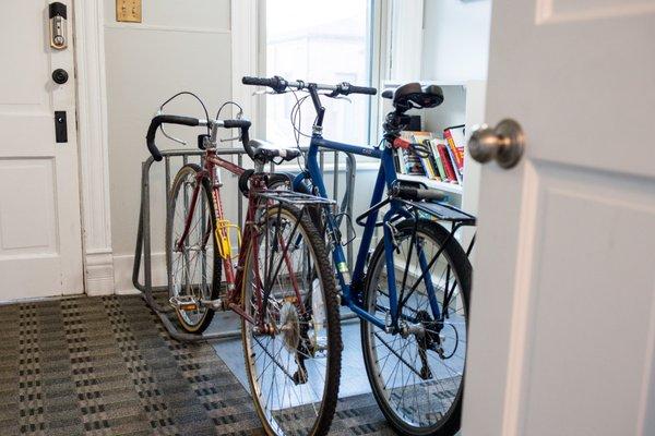 Bike room to store your bikes so it's not outside all day.