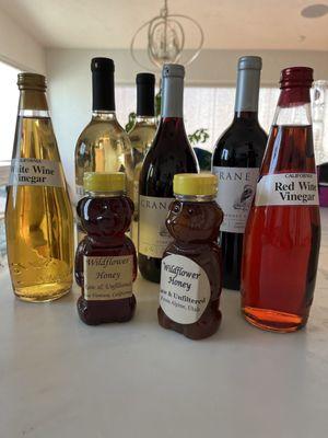 Wine, vinegar and honey