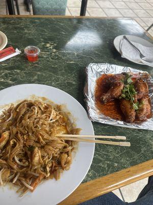 Pad Thai & Spicy Thai Wings