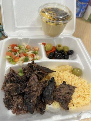 Short Ribs and yellow rice.