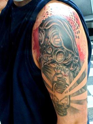 Half sleeve done by Rob Smith.