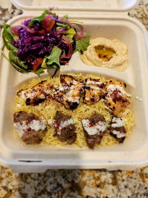 Combo kabob plate