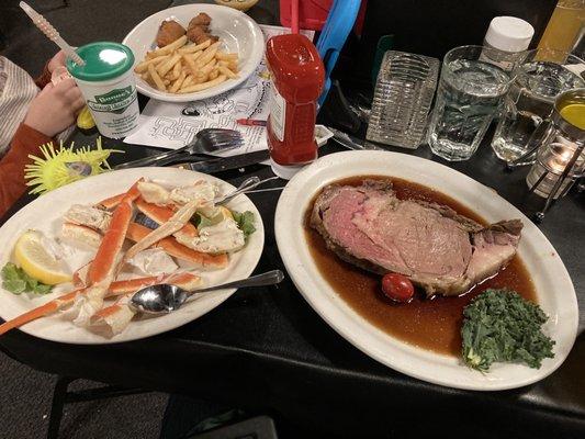 Prime rib and lobster combo