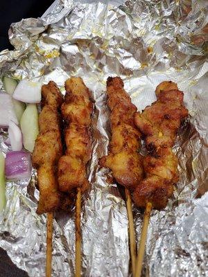 Grilled chicken satay