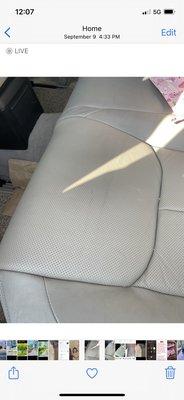 Back seat after repair