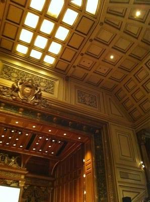 Jordan hall, view of ceiling