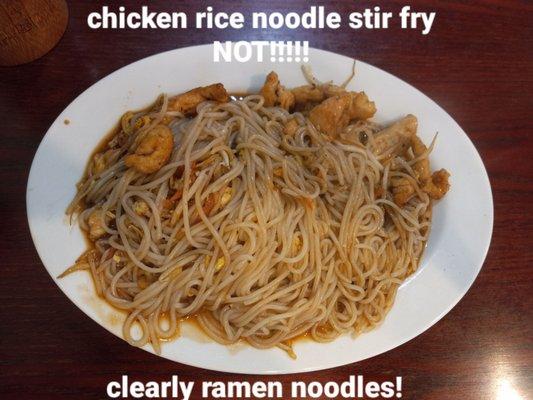 Tasteless and not rice noodles!