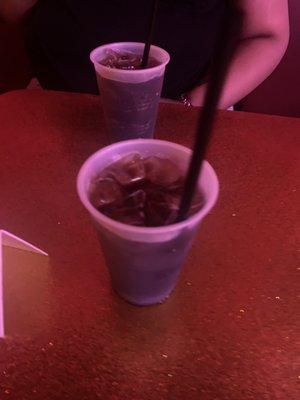 Horrible drinks! Coke with a spash of henny.