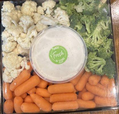 Veggie tray, tailgate deal.