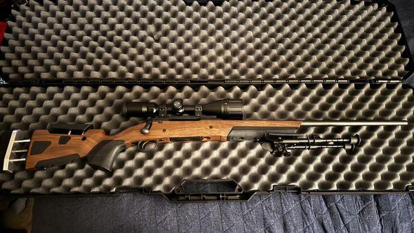 Savage Axis 308 with solid walnut Boyds At-one stock.