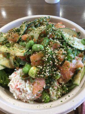 Salmon miso bowl