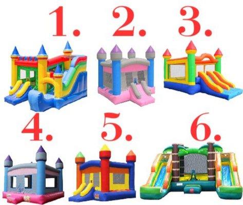 Bounce house choices