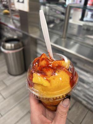 Mango Sorbet and Fresh Mango with Tajin Spice