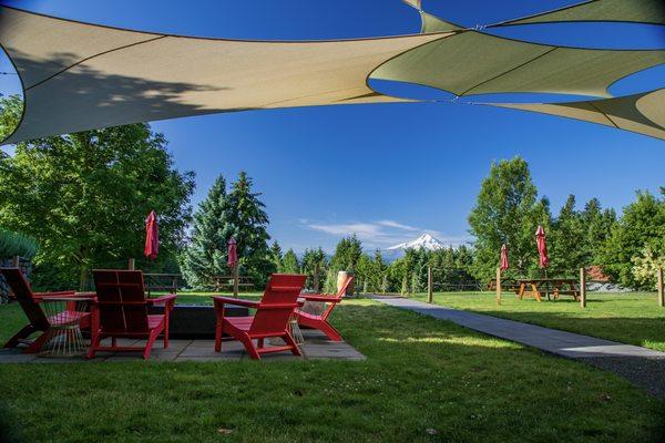 Stunning Mt. Hood views from our estate Tasting Room.