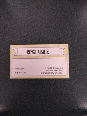 Book your appointment with Rosa. She is so passionate with her work and does a beautiful  job with colors and hair styles.