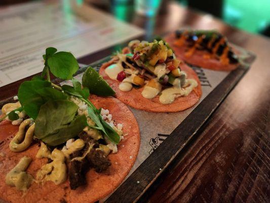 Carne Asada (Left) Key Lime Grouper (Middle) Korean Short Rib (Right)