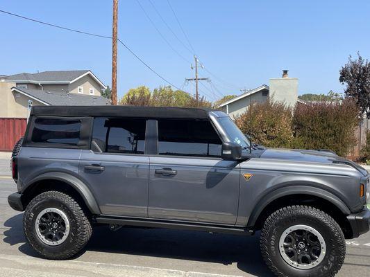 New Ford Bronco Ceramic tint 5%\15%