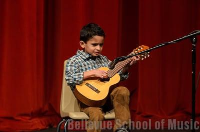 A determined young artist, December 2012 Recital.