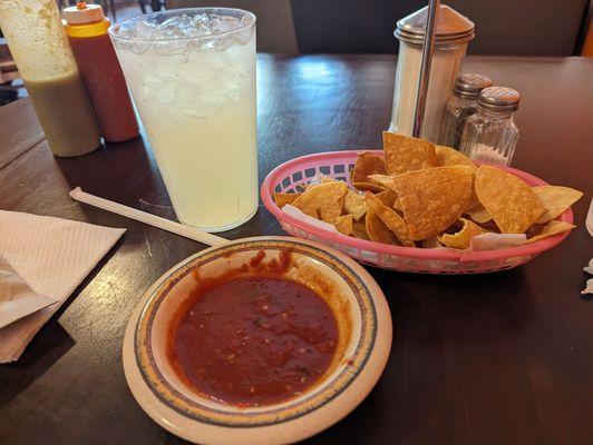 Nachos and salsa