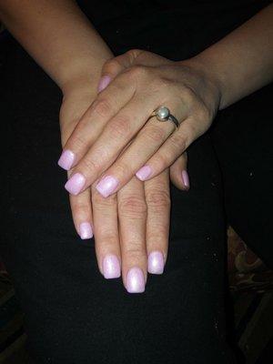 Pearl gel overlay, simply stunning work!