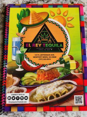 Front cover of the menu