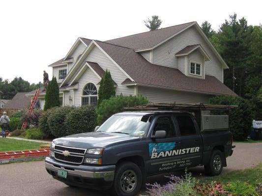 The Bannister Roofing crew on the job in Vermont!