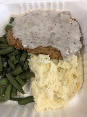 Chicken fried steak lunch